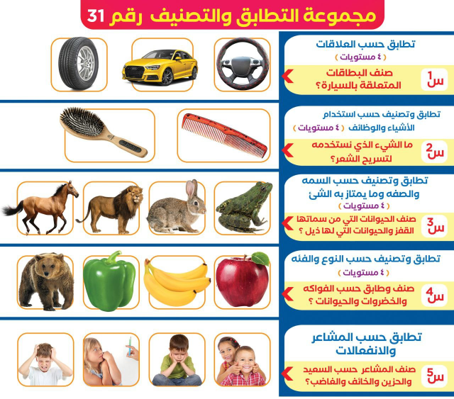 مجموعة التطابق والتصنيف للأطفال – إصدار رقم 31