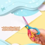 شفرات مقص اطفال آمن مصممة لحماية الأصابع.