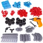 شنيور ميكانو للأطفال يعمل بالبطارية لربط وفك المسامير