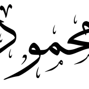 استيكر فينيل اسم "محمود" بالخط العربي الفاخر