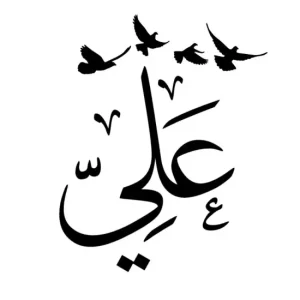 استيكر فينيل اسم "علي" بالخط العربي الفاخر