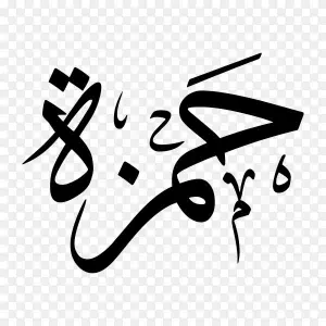 استيكر فينيل اسم "حمزة" بالخط العربي الفاخر